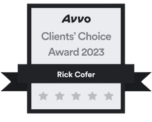 Avvo Clients' Choice Award 2018- Rick Cofer