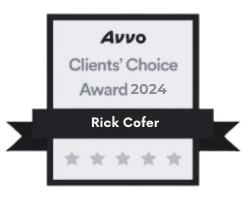 Avvo Clients' Choice Award 2024- Rick Cofer